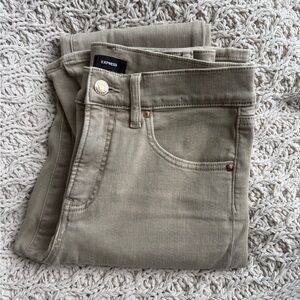 Express Neutral Taupe High-Rise Jeans